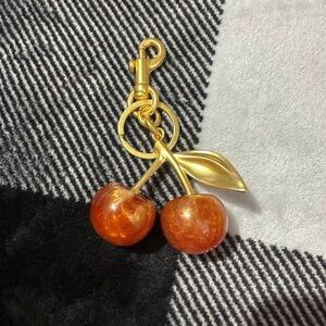 Gold w/ Orange Cherry Purse Charm